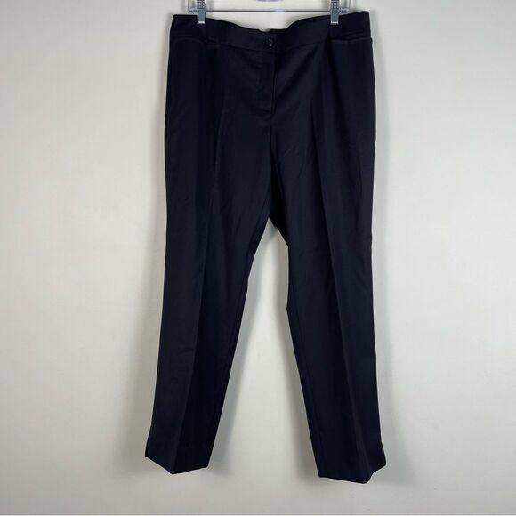 Faconnable Wool Trouser Pants Sz 12 NEW Office Lightweight Midrise Straight Leg - Picture 1 of 9